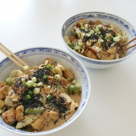 Japanisch inspirierte Nudelschale
