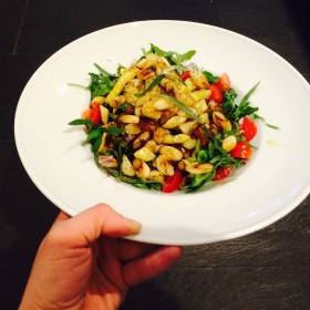 Salat mit gebratenem Spargel